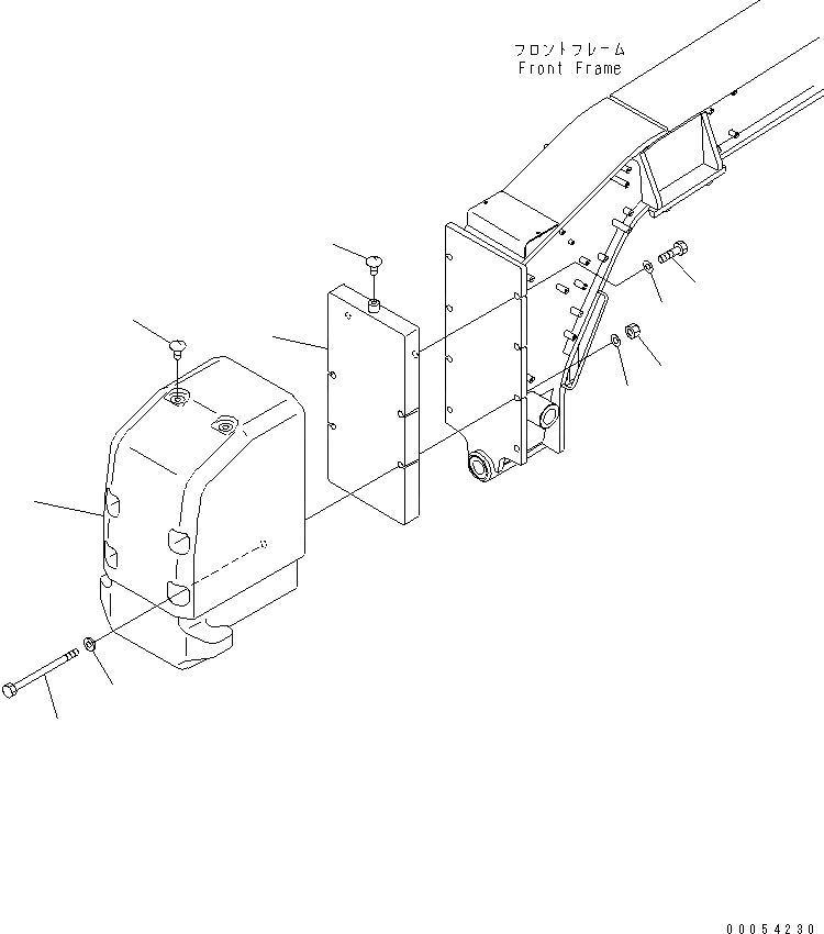 Схема запчастей Komatsu GD655-3E0 - PUSHER ВЕС (С ДОПОЛН. ВЕС) ЧАСТИ КОРПУСА