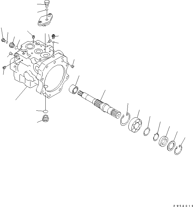 Схема запчастей Komatsu GD655-3E0 - ОСНОВН. НАСОС (/) ОСНОВН. КОМПОНЕНТЫ И РЕМКОМПЛЕКТЫ