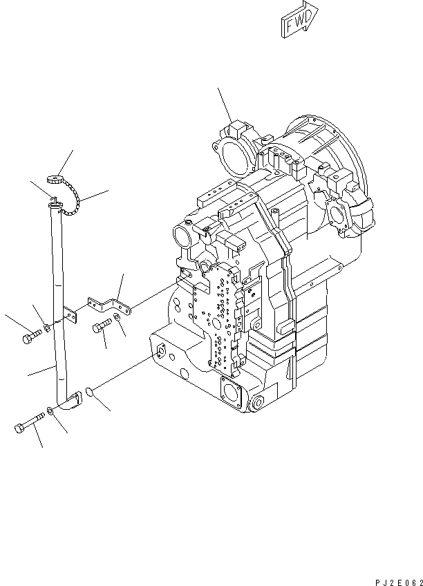 Схема запчастей Komatsu GD655-3C - ТРАНСМИССИЯ И МАСЛОНАЛИВНОЙ ПАТРУБОК(№.-8) ТРАНСМИССИЯ