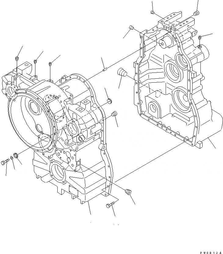 Схема запчастей Komatsu GD655-3C - ТРАНСМИССИЯ (КОРПУС) ТРАНСМИССИЯ