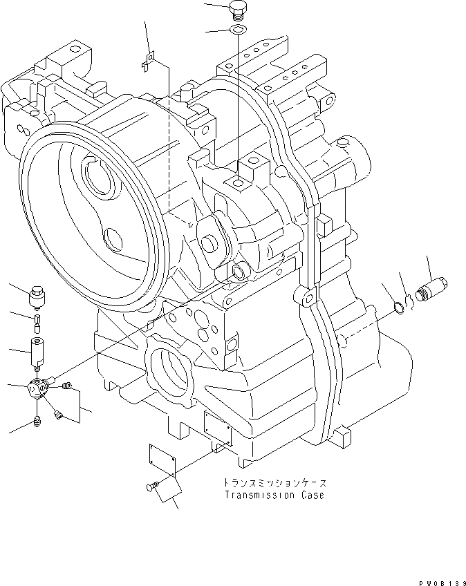 Схема запчастей Komatsu GD655-3C - ТРАНСМИССИЯ (АКСЕССУАРЫ) ТРАНСМИССИЯ