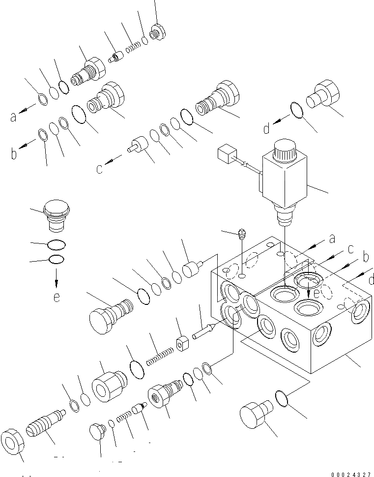 Схема запчастей Komatsu GD655-3C - ГЛАВН. КОНТРОЛЬНЫЙ КЛАПАН(ВНУТР. ЧАСТИ) (ДЛЯ ОТВАЛ SHIFT¤ ЛЕВ.) (С ОТВАЛ ПЛАВАЮЩ) ГИДРАВЛИКА