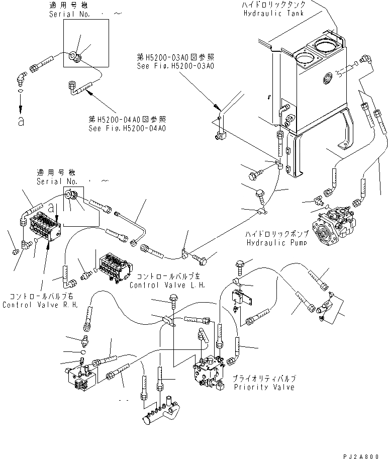 Схема запчастей Komatsu GD655-3C - ГИДРОЛИНИЯ (L.S. ТРУБЫ¤ /)(№-) ГИДРАВЛИКА