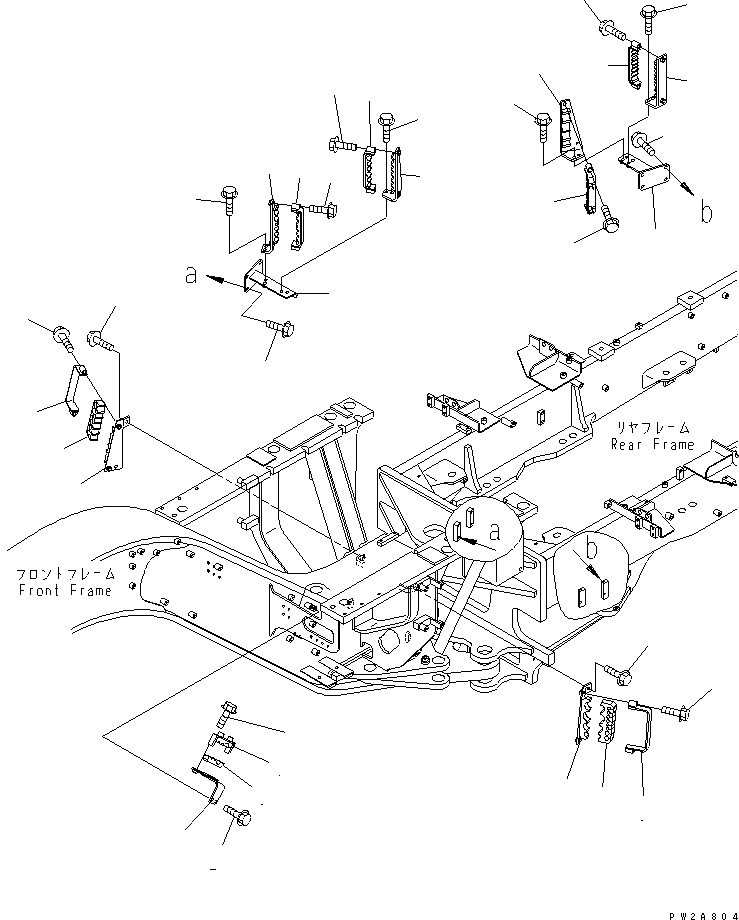 Схема запчастей Komatsu GD655-3C - ГИДРОЛИНИЯ (ЭЛЕМЕНТЫ КРЕПЛЕНИЯ¤ ДЛЯ ТРУБЫ)(№-..) ГИДРАВЛИКА