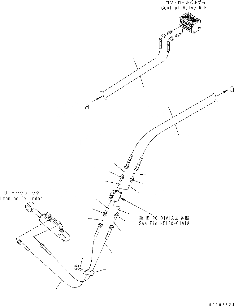 Схема запчастей Komatsu GD655-3C - ГИДРОЛИНИЯ (ЦИЛИНДР НАКЛОНА ЛИНИЯ)(№-) ГИДРАВЛИКА