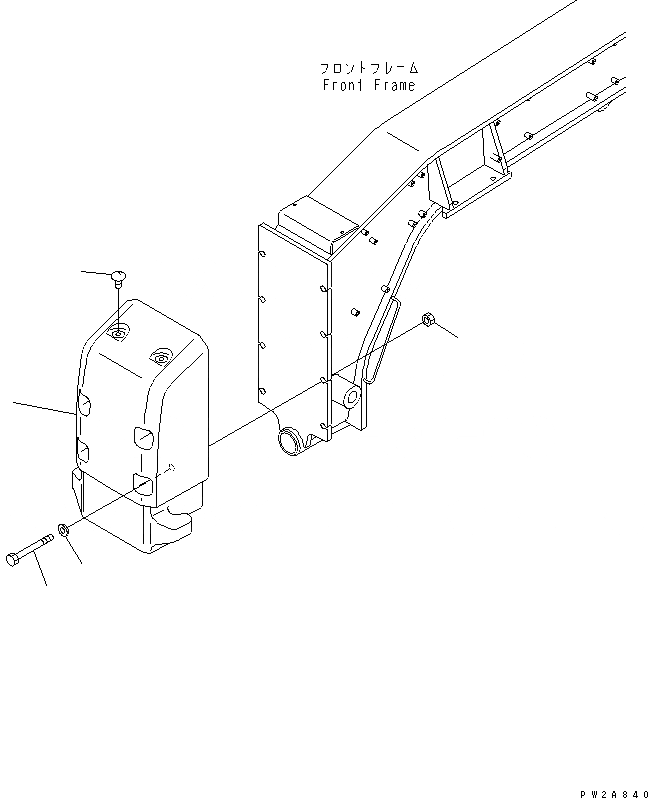 Схема запчастей Komatsu GD655-3C - ПЕРЕДН. ГРУЗ ЧАСТИ КОРПУСА