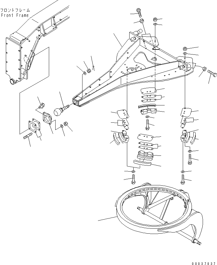 Схема запчастей Komatsu GD655-3C - СЦЕПНОЕ УСТРОЙСТВО И КОЛЬЦЕВ. СУППОРТ (ДЛЯ DMC)(№-) РАБОЧЕЕ ОБОРУДОВАНИЕ