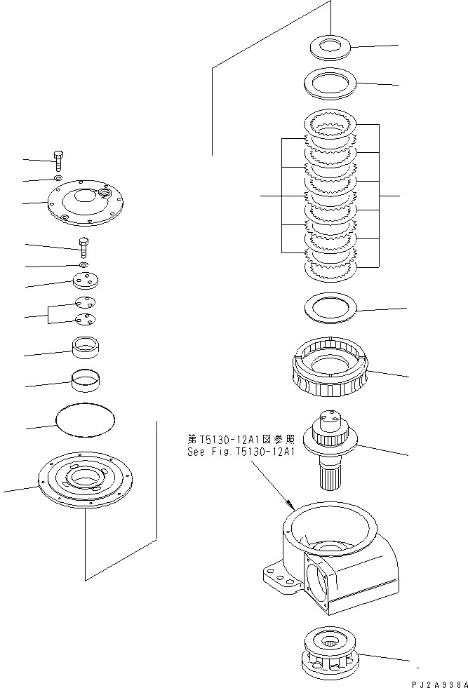 Схема запчастей Komatsu GD655-3C - CIRCLE ВРАЩ.LVING¤ / (С SLIP МУФТА)(№-..) РАБОЧЕЕ ОБОРУДОВАНИЕ