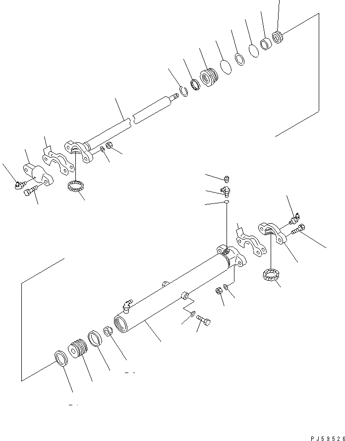Схема запчастей Komatsu GD655-3C - БОКОВ. СДВИГ СЦЕПН. УСТР-ВА ЦИЛИНДР (ВНУТР. ЧАСТИ)(№-) ОСНОВН. КОМПОНЕНТЫ И РЕМКОМПЛЕКТЫ
