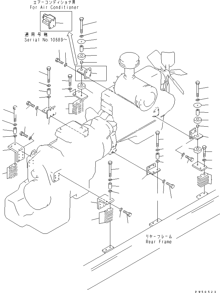 Схема запчастей Komatsu GD661A-1 - ДВИГАТЕЛЬ И ЧАСТИ КРЕПЛЕНИЯ ТРАНСМИССИИ КОМПОНЕНТЫ ДВИГАТЕЛЯ И ЭЛЕКТРИКА