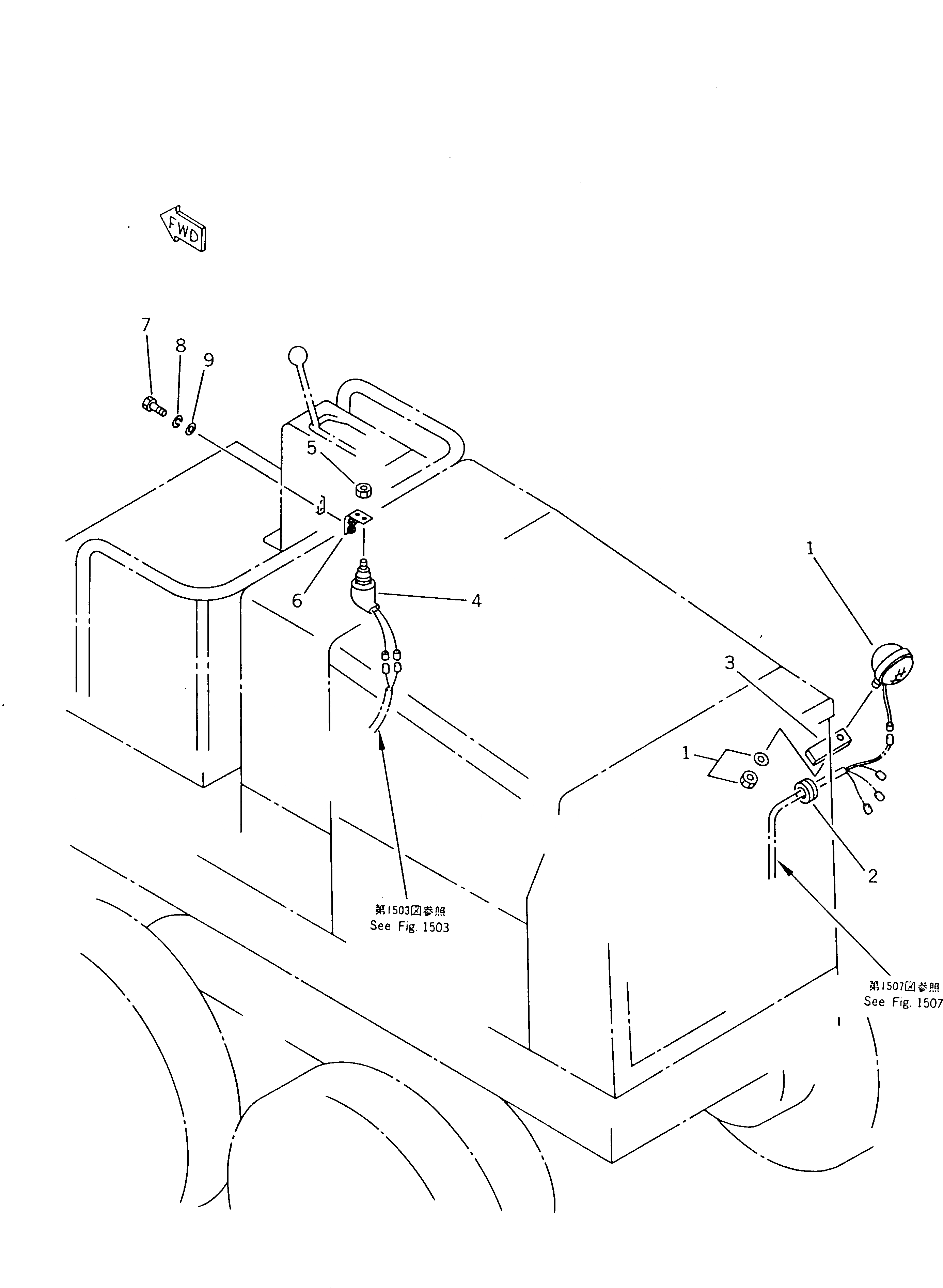 Схема запчастей Komatsu GD661A-1 - ЗАДН. ОСВЕЩЕНИЕ КОМПОНЕНТЫ ДВИГАТЕЛЯ И ЭЛЕКТРИКА