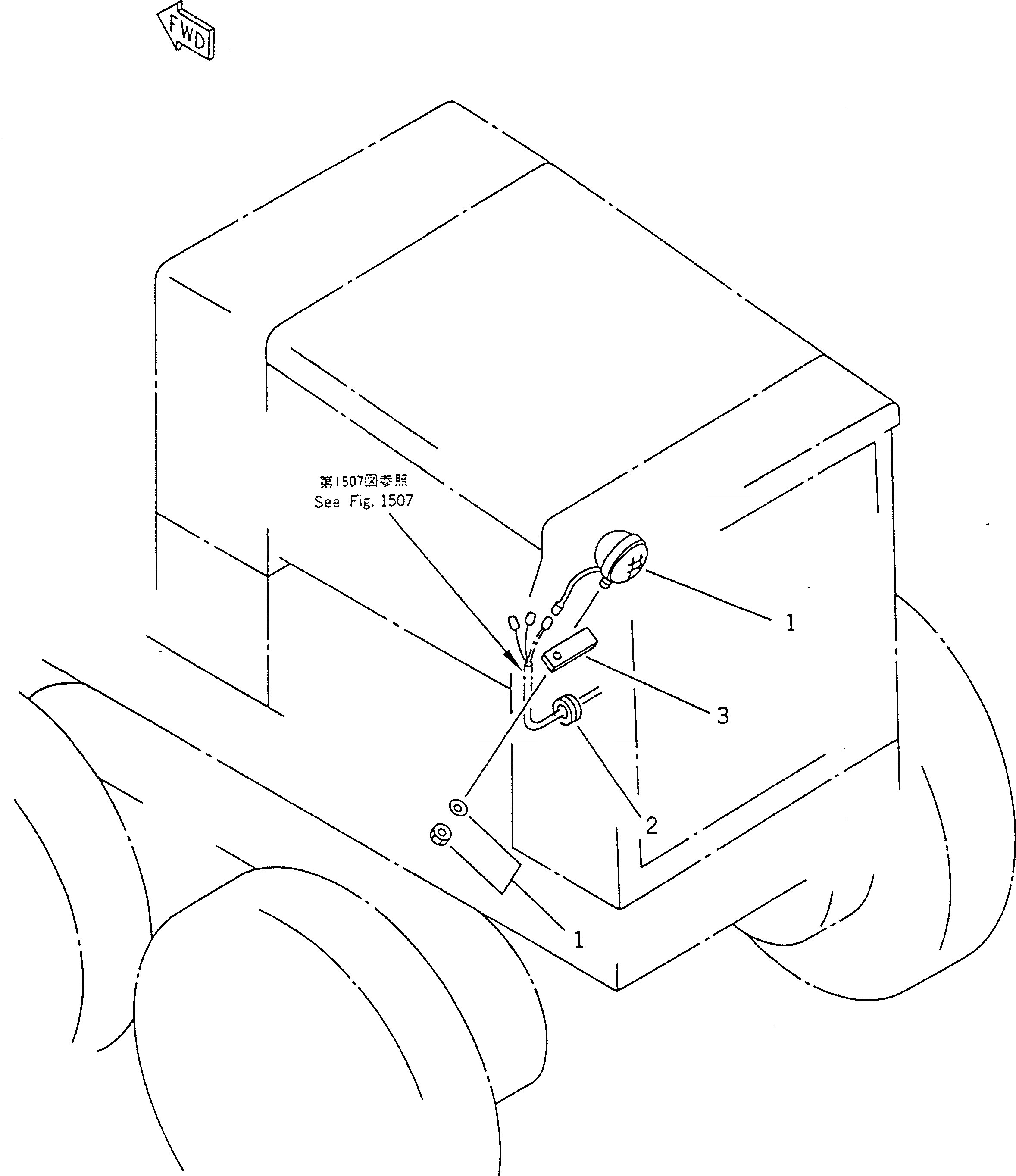Схема запчастей Komatsu GD661A-1 - ЗАДН. РАБОЧ. ОСВЕЩЕНИЕ КОМПОНЕНТЫ ДВИГАТЕЛЯ И ЭЛЕКТРИКА