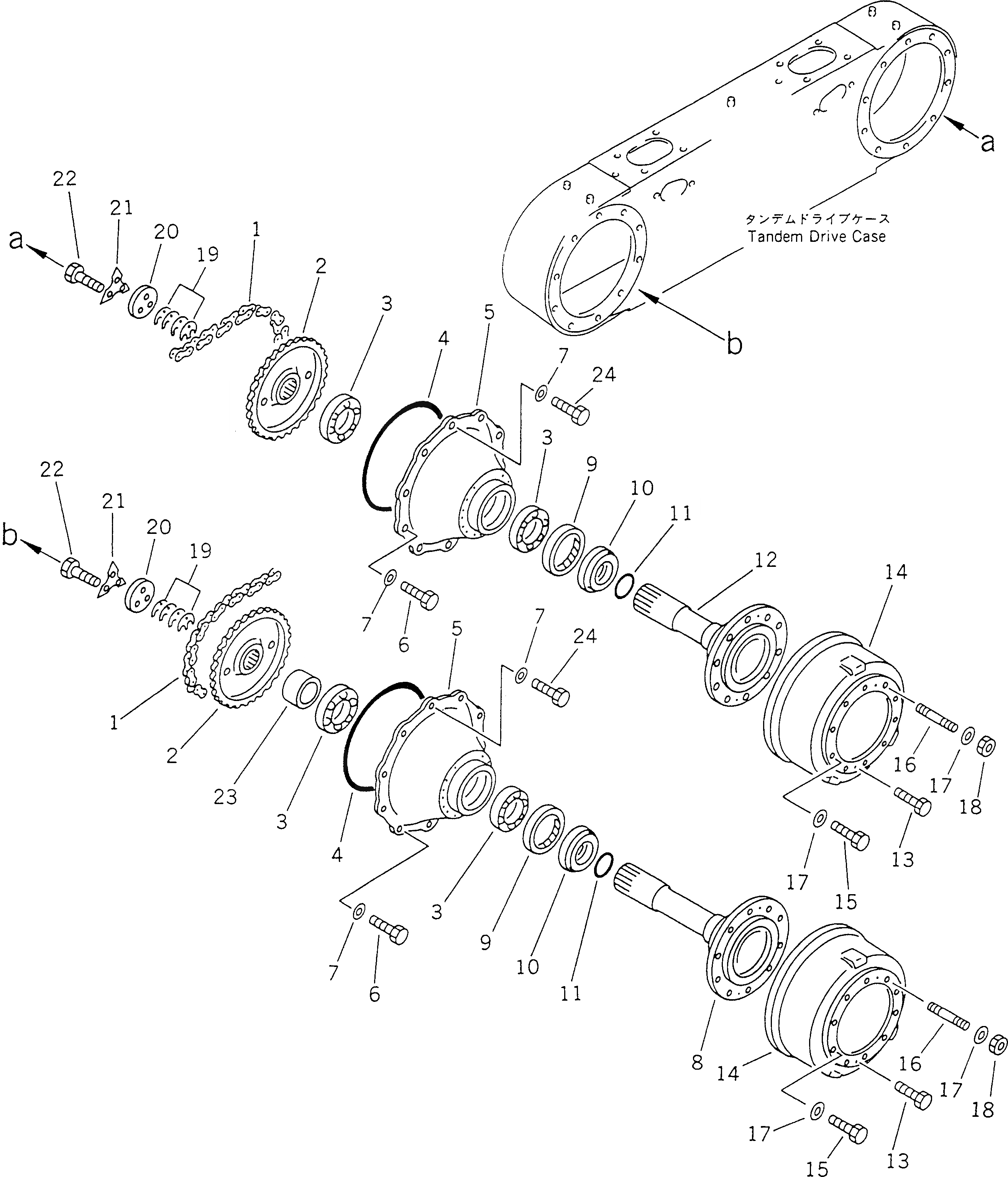 Схема запчастей Komatsu GD661A-1 - СДВОЕНН. ПРИВОД ПРИВОД И ЦЕПЬ (С РЫХЛИТЕЛЕМ)(№8-) СИЛОВАЯ ПЕРЕДАЧА