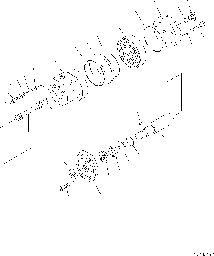 Схема запчастей Komatsu GD661A-1 - ГИДРАВЛ МОТОР (С РЫХЛИТЕЛЕМ)(№8-) ГИДРАВЛИКА