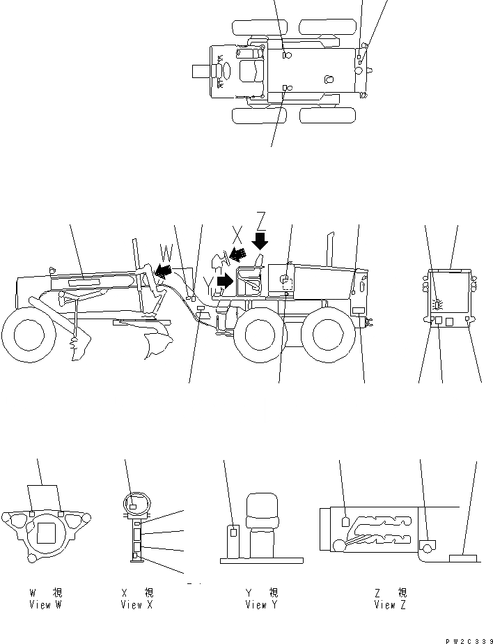 Схема запчастей Komatsu GD661A-1 - МАРКИРОВКА (АРАБСК.) МАРКИРОВКА¤ ИНСТРУМЕНТ И РЕМКОМПЛЕКТЫ