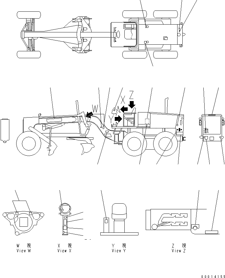 Схема запчастей Komatsu GD661A-1 - МАРКИРОВКА (ТУРЦИЯ)(№7-) МАРКИРОВКА¤ ИНСТРУМЕНТ И РЕМКОМПЛЕКТЫ
