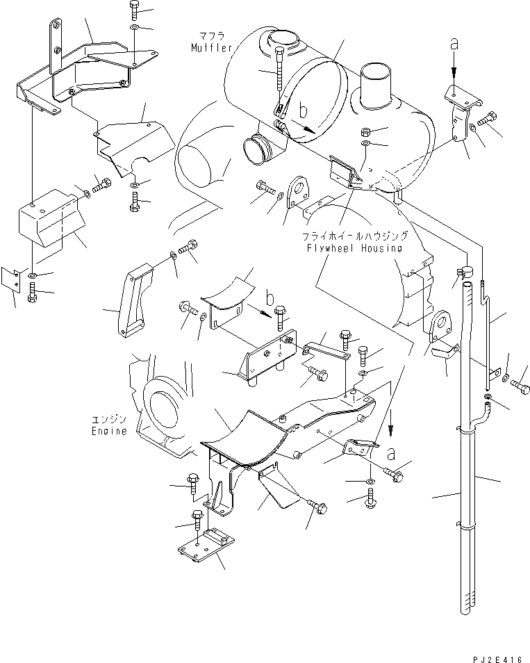 Схема запчастей Komatsu GD675-3A - ВПУСК ВОЗДУХА (ВОЗДУХООЧИСТИТЕЛЬ ЭЛЕМЕНТЫ КРЕПЛЕНИЯ)(№-) КОМПОНЕНТЫ ДВИГАТЕЛЯ