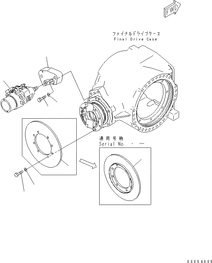 Схема запчастей Komatsu GD675-3A - ЗАДН. МОСТ (СТОЯНОЧНЫЙ ТОРМОЗ И ЭЛЕМЕНТЫ КРЕПЛЕНИЯ) ТРАНСМИССИЯ