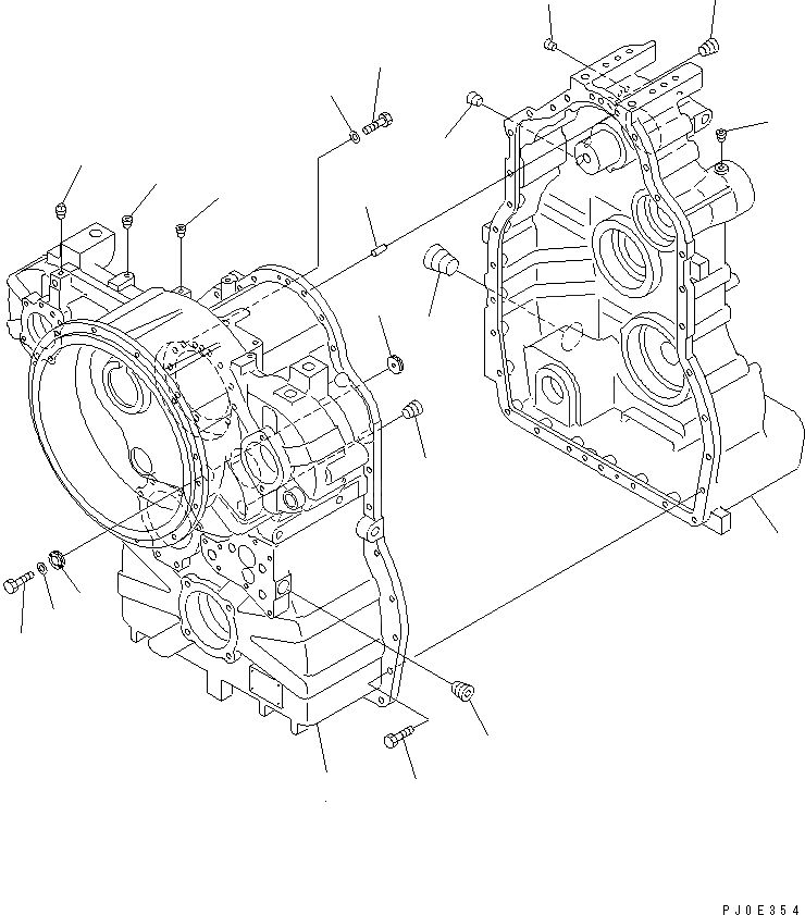 Схема запчастей Komatsu GD675-3A - ТРАНСМИССИЯ (КОРПУС) ТРАНСМИССИЯ