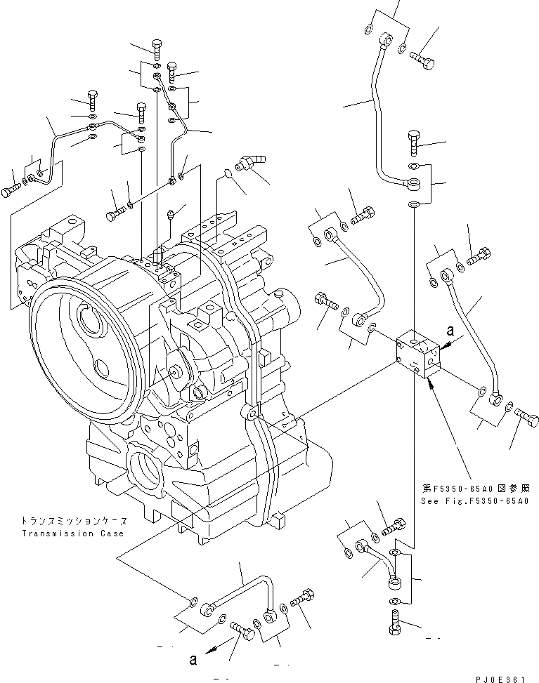 Схема запчастей Komatsu GD675-3A - ТРАНСМИССИЯ (ТРУБЫ) (/) ТРАНСМИССИЯ
