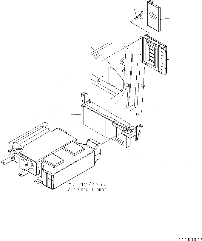 Схема запчастей Komatsu GD675-3A - КОНДИЦ. ВОЗДУХА (ВОЗДУХОВОДЫ) КАБИНА ОПЕРАТОРА И СИСТЕМА УПРАВЛЕНИЯ