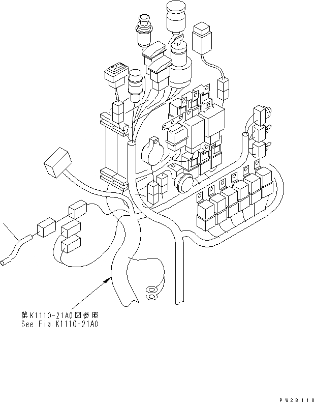 Схема запчастей Komatsu GD675-3A - СОЕДИН-Е (ДЛЯ ПОЛ Э/ПРОВОДКА) (С бЛОК. ДИФФЕРЕНЦ.) КАБИНА ОПЕРАТОРА И СИСТЕМА УПРАВЛЕНИЯ