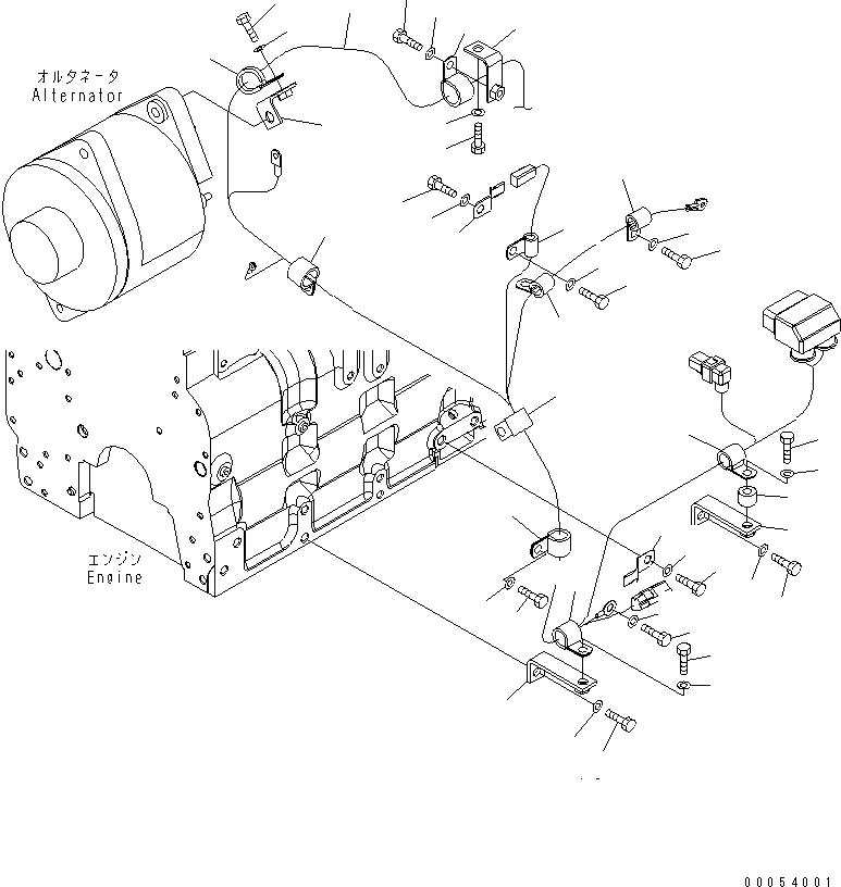 Схема запчастей Komatsu GD675-3E0 - ЗАДН. Э/ПРОВОДКА (ДВИГАТЕЛЬ SUB Э/ПРОВОДКА 9G) (/) ЭЛЕКТРИКА