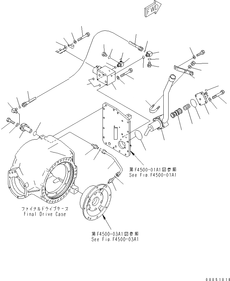 Схема запчастей Komatsu GD675-3E0 - ЗАДН. ПРИВОД МОСТ (НАПОЛНИТЕЛЬ ТРУБКА) (бЛОК. ДИФФЕРЕНЦИАЛА ТИП) ТРАНСМИССИЯ