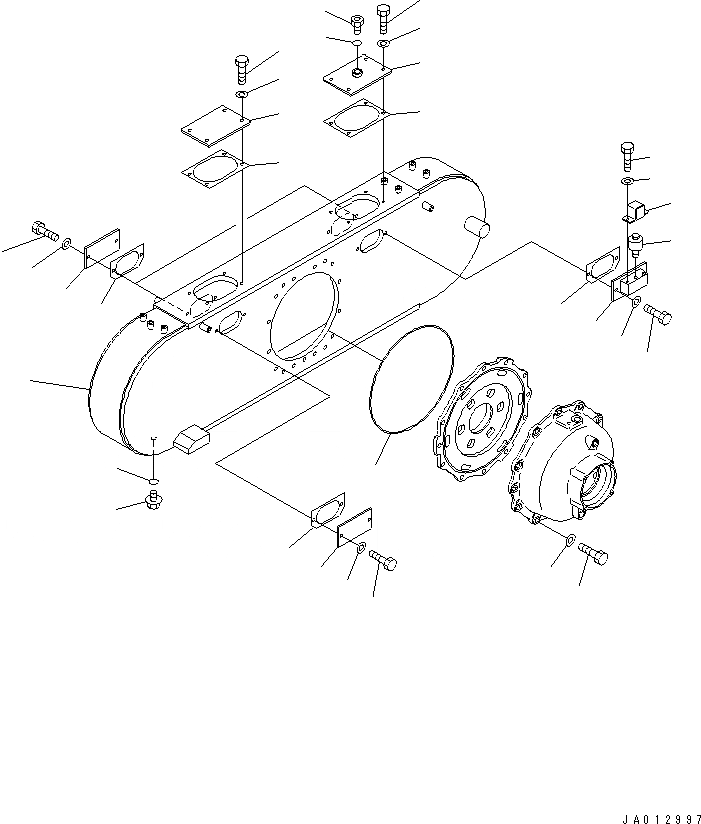 Схема запчастей Komatsu GD675-3E0 - ЗАДН. ПРИВОД МОСТ (СДВОЕНН. КОРПУС ПРАВ.) (бЛОК. ДИФФЕРЕНЦИАЛА ТИП) ТРАНСМИССИЯ