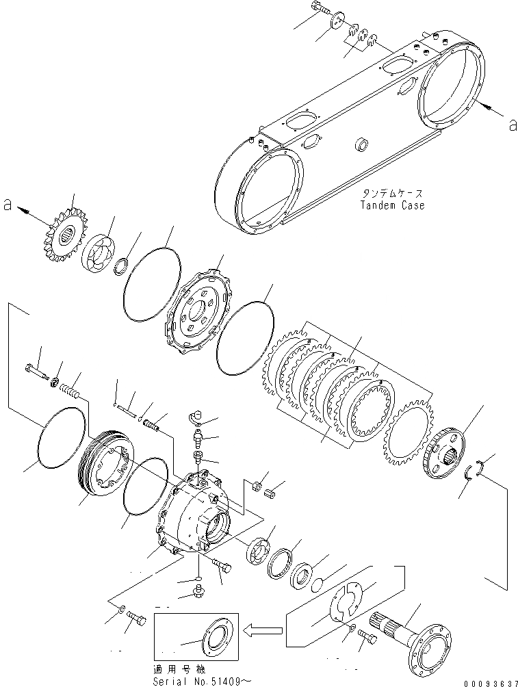 Схема запчастей Komatsu GD675-3E0 - ЗАДН. ПРИВОД МОСТ (СДВОЕНН. ПРИВОД) (ЗАДН. PLANETARY) (NO SПАЛЕЦ ДИФФЕРЕНЦ.) ТРАНСМИССИЯ