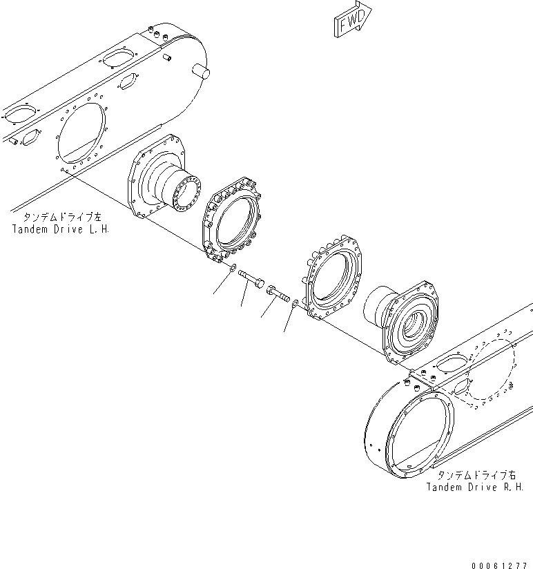 Схема запчастей Komatsu GD675-3E0 - ЗАДН. ПРИВОД МОСТ (КОНЕЧНАЯ ПЕРЕДАЧА-СДВОЕНН. КОРПУС ЭЛЕМЕНТЫ КРЕПЛЕНИЯ) (бЛОК. ДИФФЕРЕНЦИАЛА ТИП) ТРАНСМИССИЯ