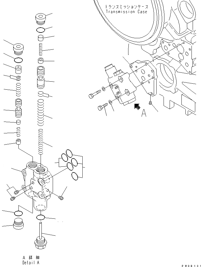 Схема запчастей Komatsu GD675-3E0 - УПРАВЛЯЮЩ. КЛАПАН (ОСНОВН. РАЗГРУЗ. КЛАПАН) ТРАНСМИССИЯ