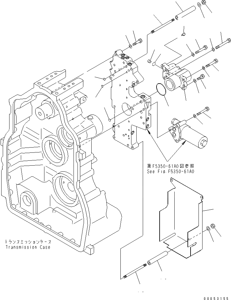 Схема запчастей Komatsu GD675-3E0 - КРЕПЛЕНИЕ КОНТРОЛЬНОГО КЛАПАНА ТРАНСМИССИЯ