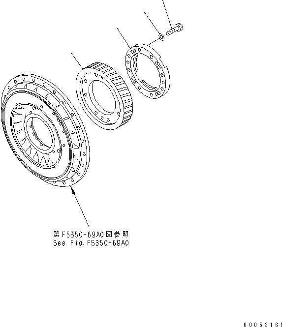 Схема запчастей Komatsu GD675-3E0 - ГИДРОТРАНСФОРМАТОР (МЕХ-М ОТБОРА МОЩН-ТИ) ТРАНСМИССИЯ