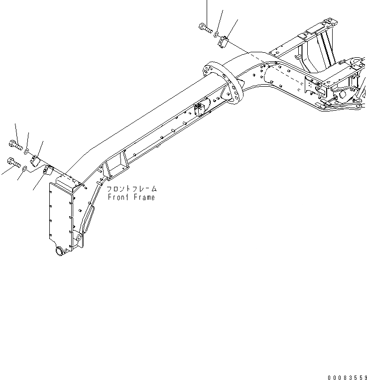 Схема запчастей Komatsu GD675-3E0 - ПЕРЕДН. КЛАПАН (КОНТРОЛЬ КЛАПАН) ГИДРАВЛИКА