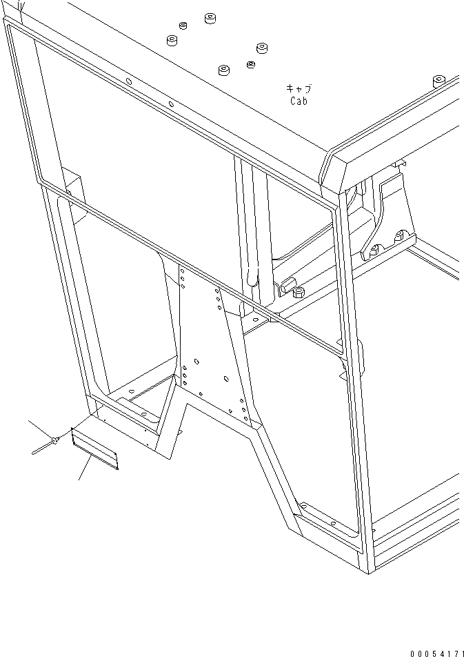 Схема запчастей Komatsu GD675-3E0 - КАБИНА (ROPS ПЛАСТИНА) КАБИНА ОПЕРАТОРА И СИСТЕМА УПРАВЛЕНИЯ