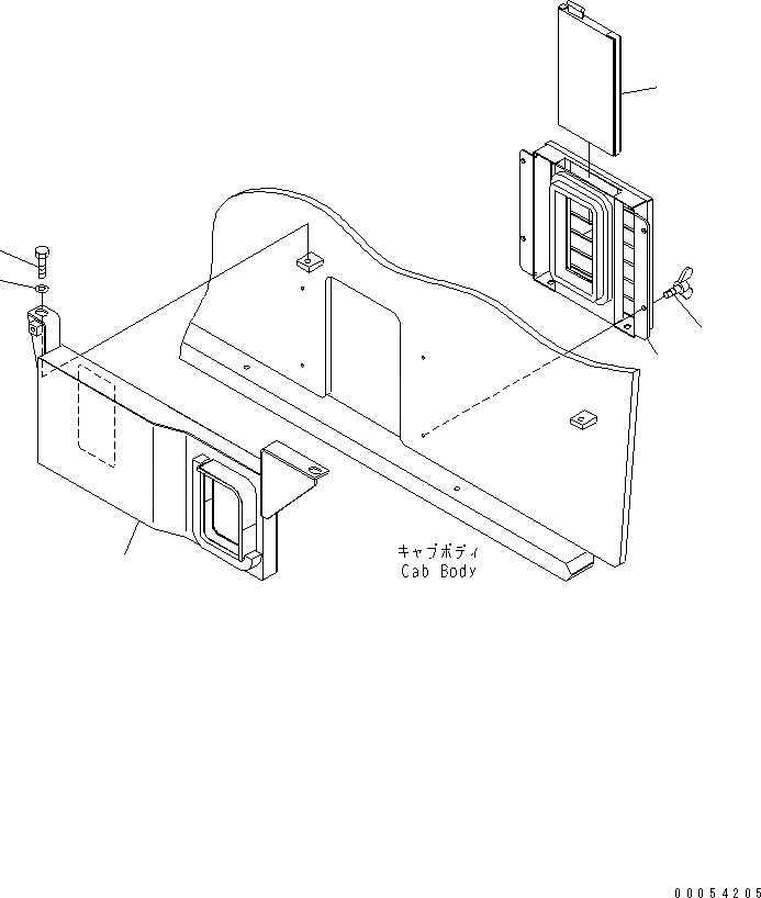 Схема запчастей Komatsu GD675-3E0 - ВОЗДУХОВОД ФИЛЬТР. (ДЛЯ ОТВАЛ АККУМУЛЯТОР LESS И ОТВАЛ ПЛАВАЮЩ LESS) КАБИНА ОПЕРАТОРА И СИСТЕМА УПРАВЛЕНИЯ