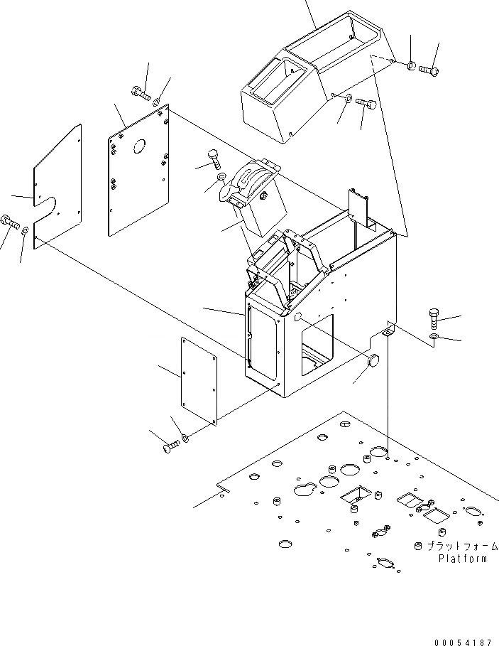 Схема запчастей Komatsu GD675-3E0 - КОНСОЛЬН. БЛОК¤ ПРАВ. КАБИНА ОПЕРАТОРА И СИСТЕМА УПРАВЛЕНИЯ
