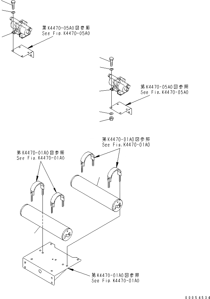 Схема запчастей Komatsu GD675-3E0 - ТОРМОЗ. АККУМУЛЯТОР И РЕГУЛ. УСИЛИЯ КАБИНА ОПЕРАТОРА И СИСТЕМА УПРАВЛЕНИЯ
