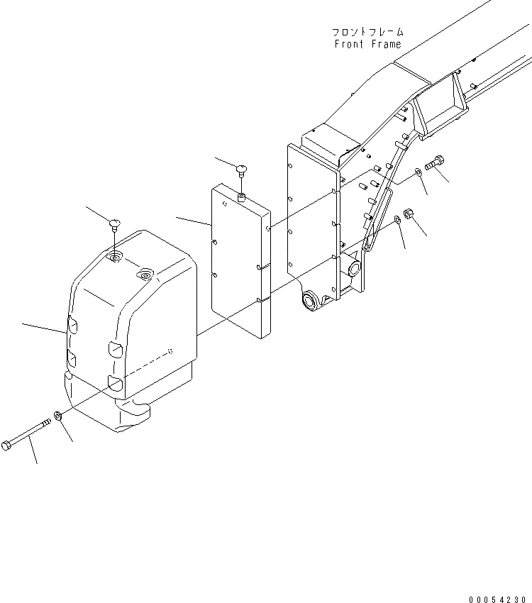 Схема запчастей Komatsu GD675-3E0 - PUSHER ВЕС (С ДОПОЛН. ВЕС) ЧАСТИ КОРПУСА