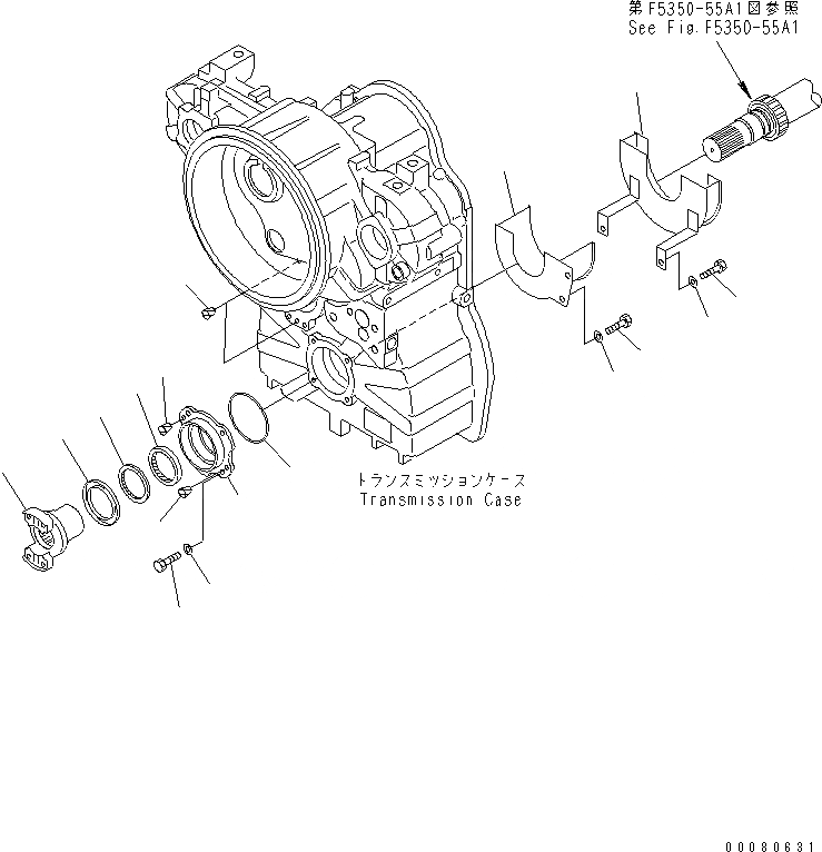 Схема запчастей Komatsu GD675-3A - ТРАНСМИССИЯ (ВЫХОД) (ЕС NOISE REGULATION ARRANGEMENT )(№-) ТРАНСМИССИЯ