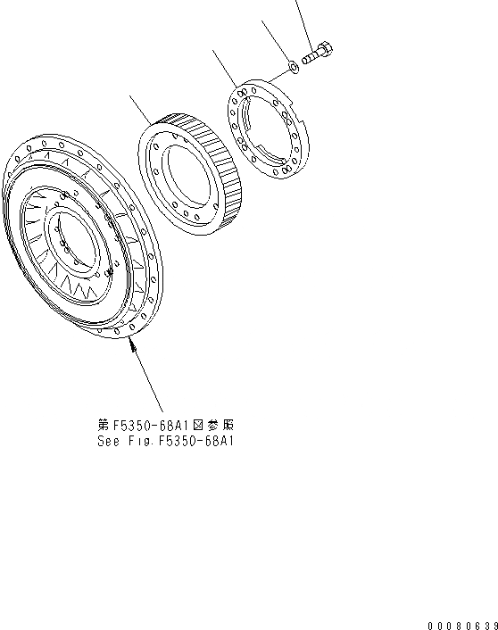 Схема запчастей Komatsu GD675-3A - ГИДРОТРАНСФОРМАТОР (P.T.O) (ЕС NOISE REGULATION ARRANGEMENT )(№-) ТРАНСМИССИЯ