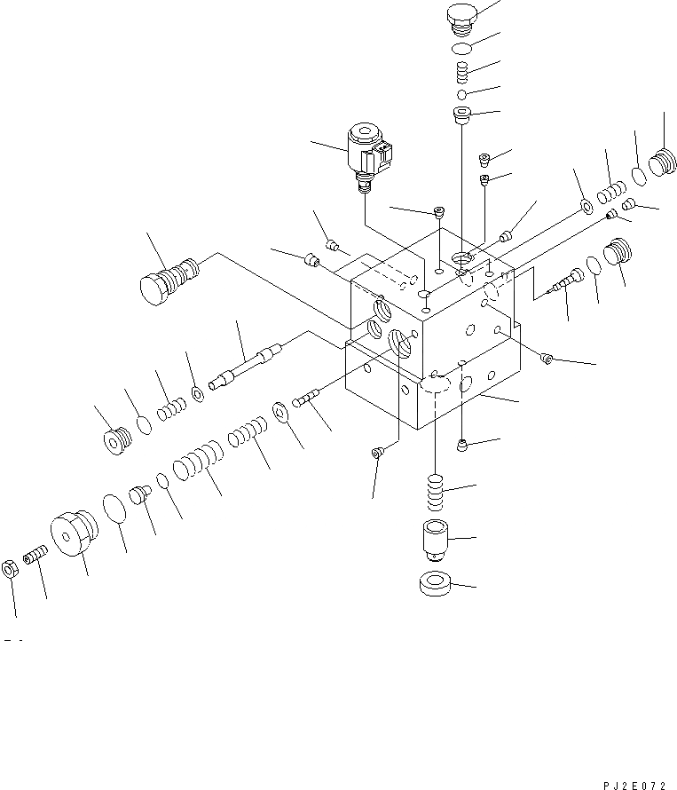 Схема запчастей Komatsu GD675-3A - КЛАПАН АККУМУЛЯТОРА (ВНУТР. ЧАСТИ) ГИДРАВЛИКА