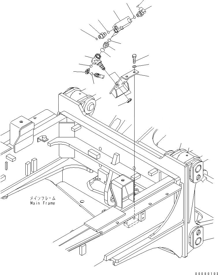 Схема запчастей Komatsu GD675-3A - ОСНОВН. ТРУБЫ (ДОПОЛН. КЛАПАН)(№-) ГИДРАВЛИКА