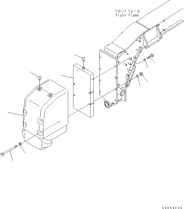Схема запчастей Komatsu GD675-3A - ПЕРЕДН. ГРУЗ (KG)(№-) ЧАСТИ КОРПУСА