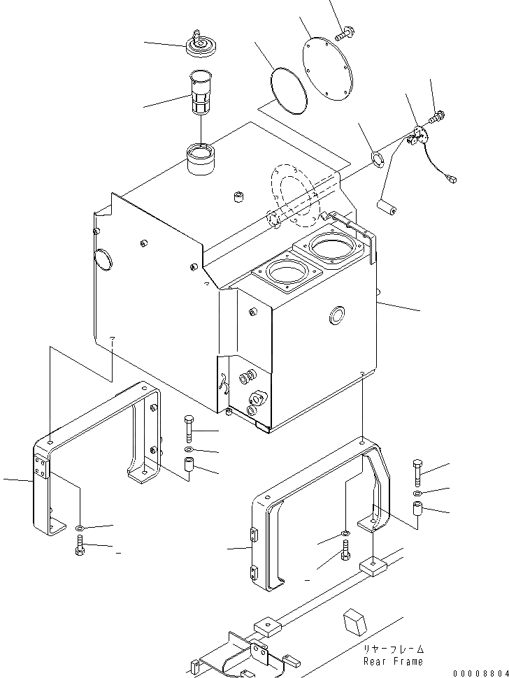Схема запчастей Komatsu GD675-3 - ТОПЛИВН.¤ ГИДР. БАК. AND ЭЛЕМЕНТЫ КРЕПЛЕНИЯ(№-) ТОПЛИВН. БАК. AND КОМПОНЕНТЫ