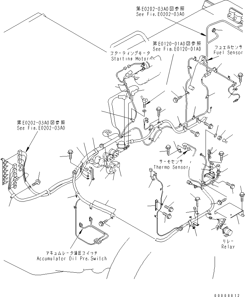 Схема запчастей Komatsu GD675-3 - ЗАДН. Э/ПРОВОДКА (ЭЛЕКТРОПРОВОДКА¤ /)(№-) ЭЛЕКТРИКА