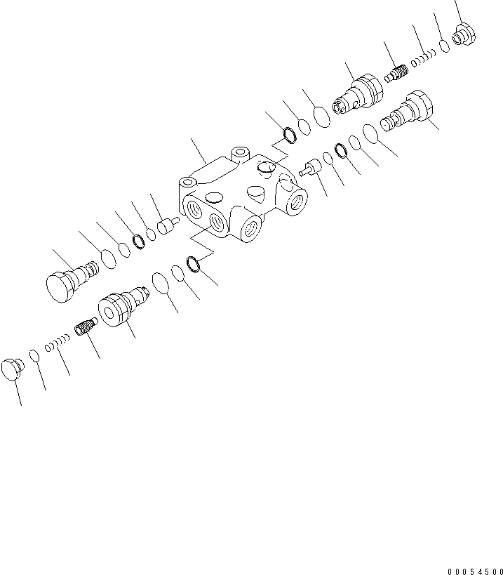 Схема запчастей Komatsu GD675-3 - ГЛАВН. КОНТРОЛЬНЫЙ КЛАПАН(ВНУТР. ЧАСТИ) (ДЛЯ УКЛОН.)(№-) ГИДРАВЛИКА