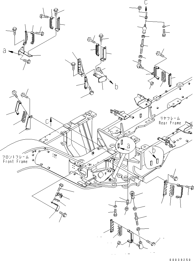 Схема запчастей Komatsu GD675-3 - ГИДРОЛИНИЯ (ЭЛЕМЕНТЫ КРЕПЛЕНИЯ¤ ДЛЯ ТРУБЫ)(№..-) ГИДРАВЛИКА