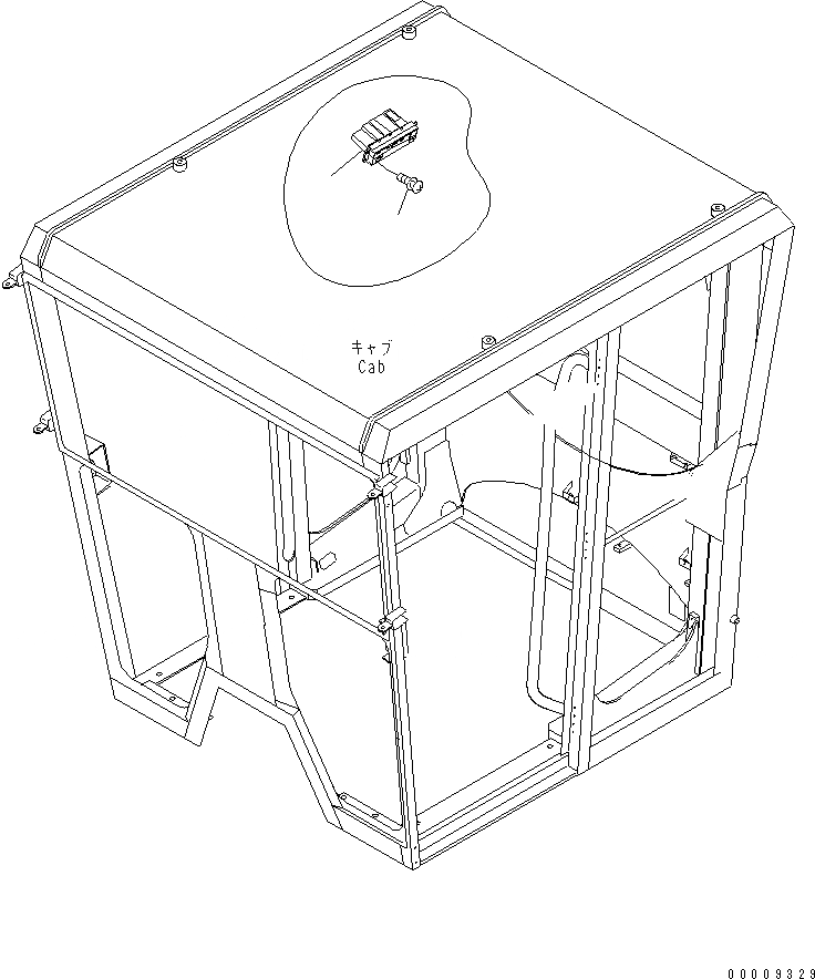 Схема запчастей Komatsu GD675-3 - КАБИНА (ПАНЕЛЬ УПРАВЛЕНИЯ С КОНДИЦИОНЕРОМ)(№..-) КАБИНА ОПЕРАТОРА И СИСТЕМА УПРАВЛЕНИЯ